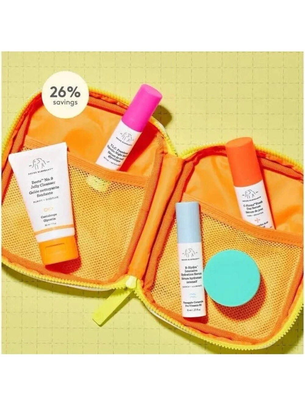 Drunk Elephant The Littles 8.0 Skincare Travel Kit 5-Piece Set with Bag BNIB